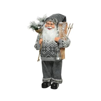 Weihnachtsmann mit Ski